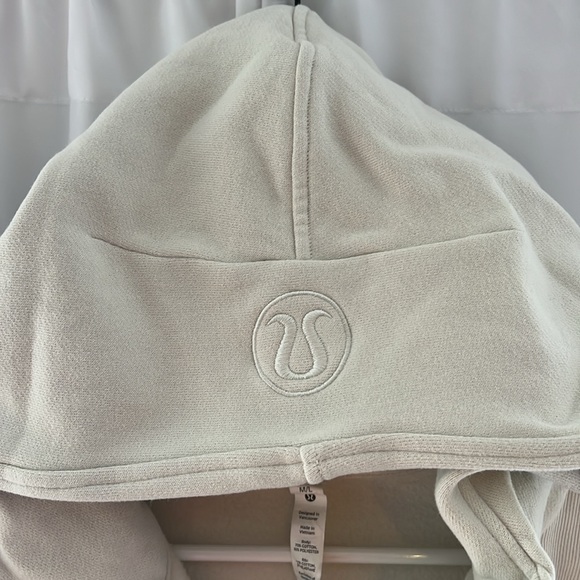 Lululemon Scuba oversized half-zip hoodie, weathered bone, size M/L - Picture 4 of 6
